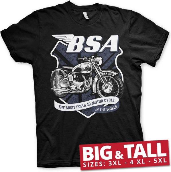 BSA 650 Shield Big & Tall T-Shirt Black