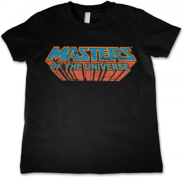 Masters Of The Universe Washed Logo Kids T-Shirt Kinder Black