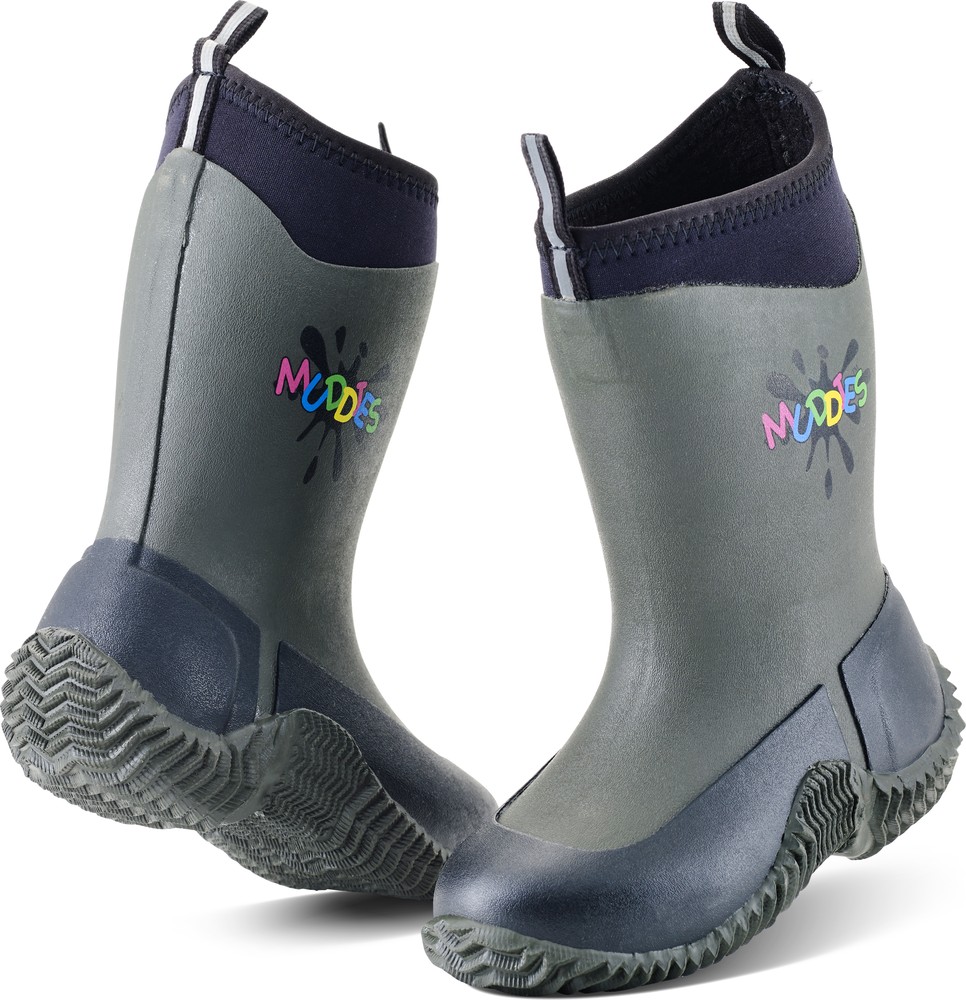 Grubs Kinder Gummistiefel Muddies Icicle Wellies Grau - Herren / Unisex