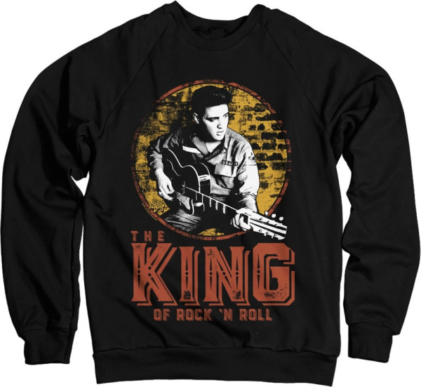 Elvis Presley The King Of Rock 'n Roll Sweatshirt Black