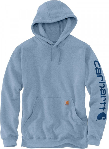 Carhartt Sleeve Logo Hooded Sweatshirt Alpine Blue Heather