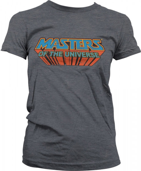 Masters Of The Universe Washed Logo Girly Tee Damen T-Shirt Dark-Heather