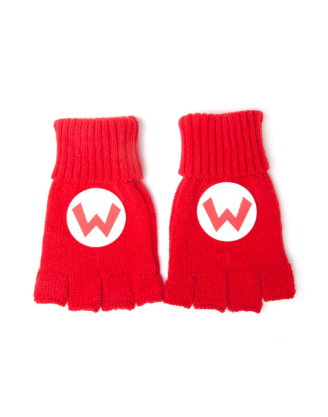Super Mario Glove Fingerless s Red