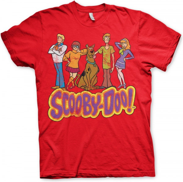 Team Scooby Doo Distressed T-Shirt Red