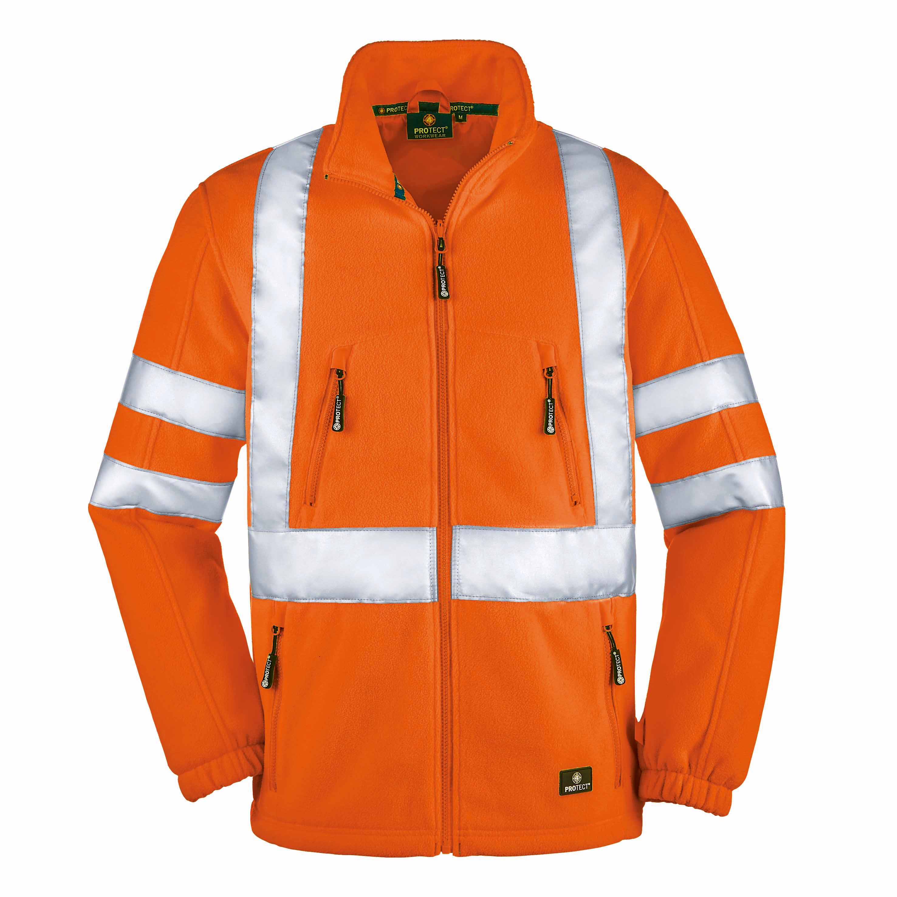 4PROTECT Warnschutz-Fleecejacke Seattle Leuchtorange - Herren / Unisex