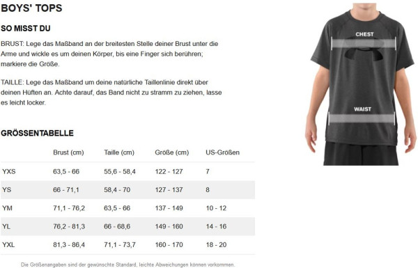 Under Armour Kinder T-Shirt Curry Trend Tee 1