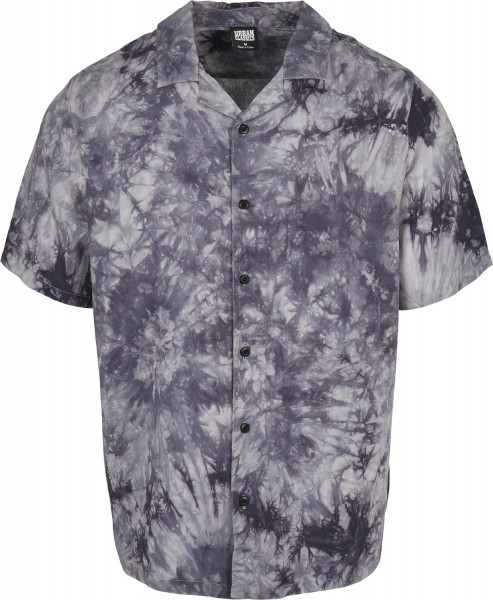 Urban Classics Hemd Tye Dye Viscose Resort Shirt Dark