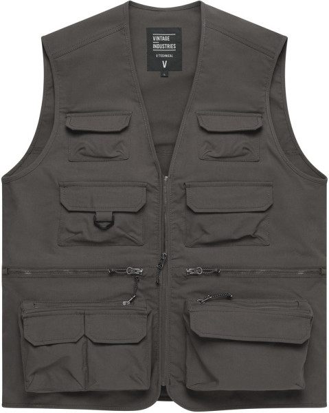 Vintage Industries Angler Weste Legend Fishing Vest Taupe