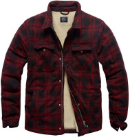 Vintage Industries Holzfäller-Jacke Class Sherpa Red Check - Class
