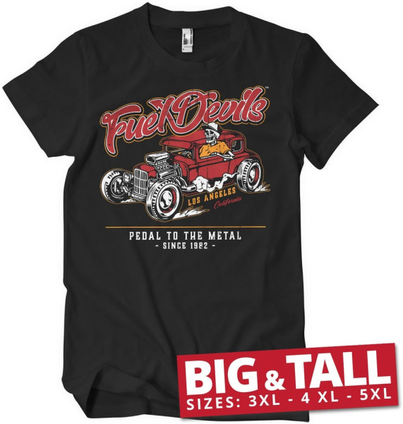 Fuel Devils Pedal To The Metal Big & Tall T-Shirt Black