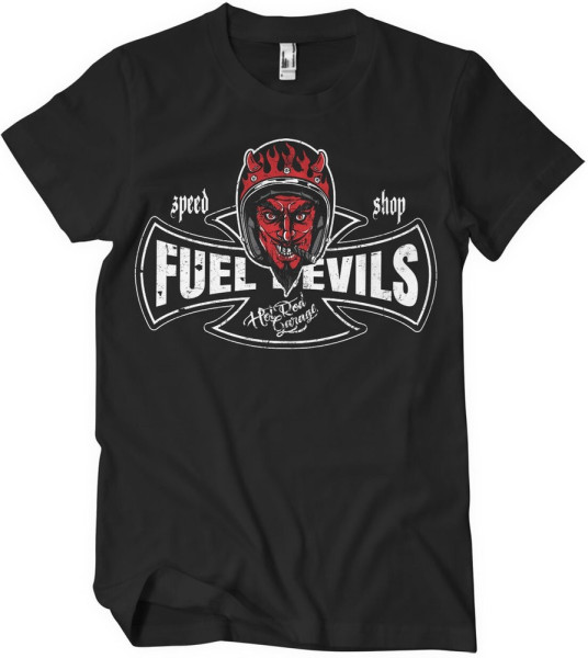 Smiling Devil Speed Shop T-Shirt Black
