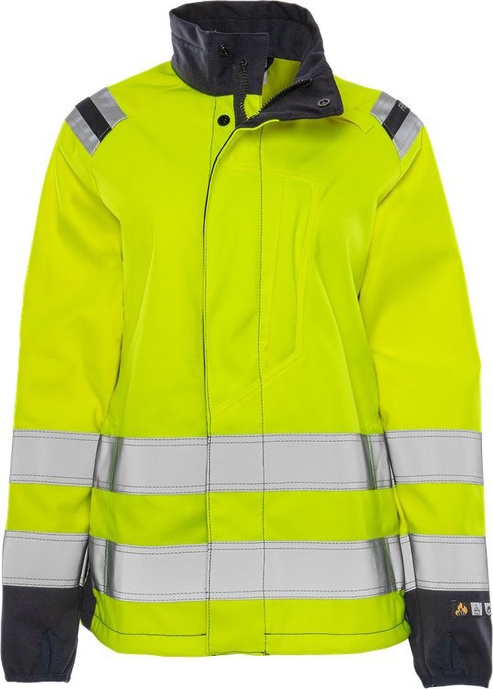 Fristads Flamestat High Vis Damen Softshelljacke Kl. 3 4076 FSS Warnschutz-Gelb/Marine - Damen