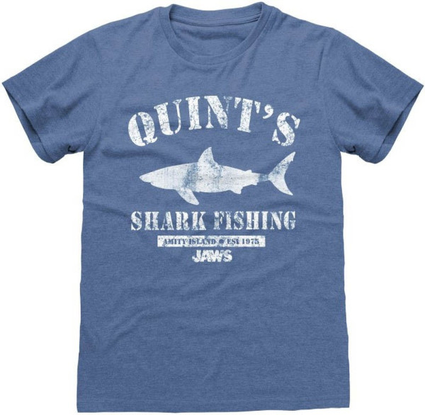 Jaws - Quints Shark Fishing T-Shirt Black