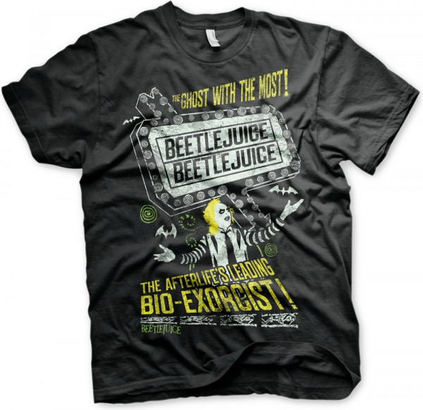 Beetlejuice The Afterlife's Leading Bio-Exorcist T-Shirt Black