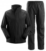 Snickers Wasserdichtes Set Arbeitshose und Arbeitsjacke, EN 343 Schwarz