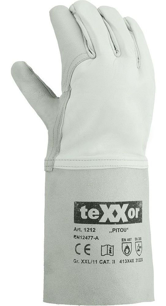 teXXor Schweißerhandschuhe Pitou (12 Stück) 1212 - Herren / Unisex