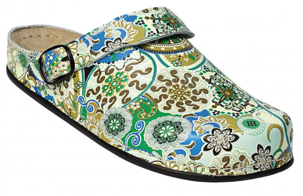 AWC Footwear Berufsschuhe Sandale mit PU Sohle in Oriental Grün-Blau