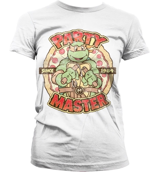 Teenage Mutant Ninja Turtles TMNT Party Master Since 1984 Girly Tee Damen T-Shirt White
