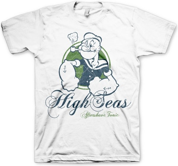 Popeye High Seas Aftershave Tonic T-Shirt White
