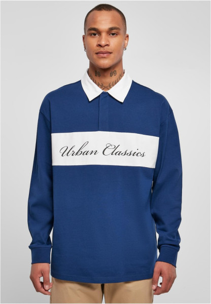 Urban Classics Oversized Rugby Longsleeve Spaceblue