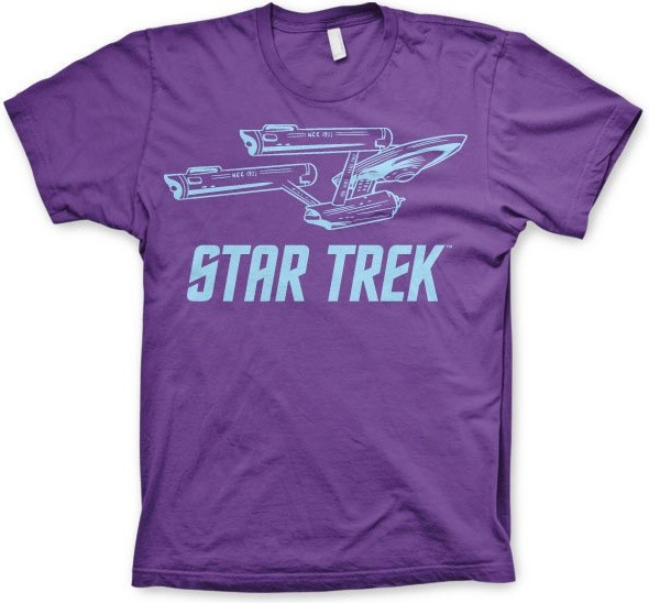 Star Trek Enterprise Ship T-Shirt Purple