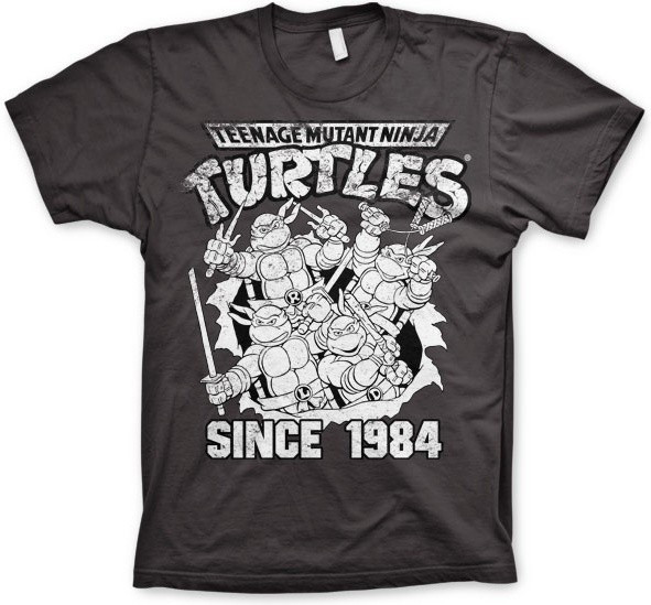 Teenage Mutant Ninja Turtles TMNT Distressed Since 1984 T-Shirt Dark-Grey