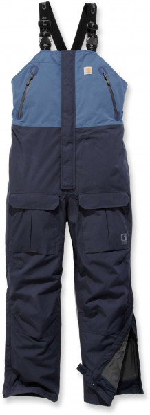 Carhartt Herren Latzhose / Overall Angler Bib Weathered Blue