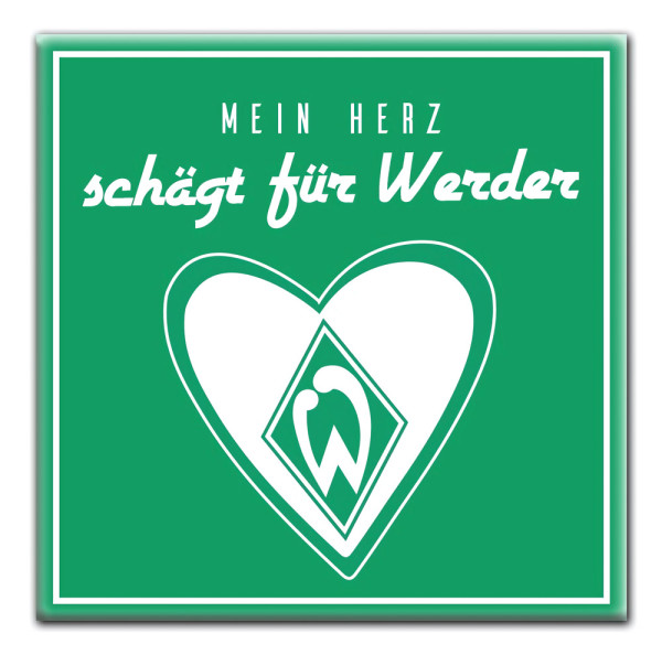 SV Werder Bremen Magnet-Set Raute & Herz Fussball