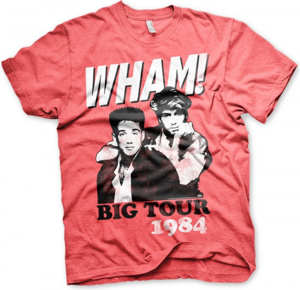 Wham! Big Tour 1984 T-Shirt Red-Heather