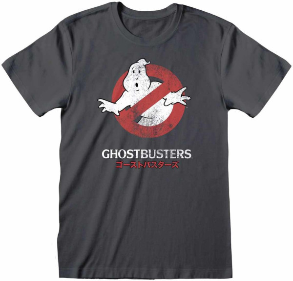 Ghostbusters - Japanese Text Logo (Unisex) T-Shirt Charcoal