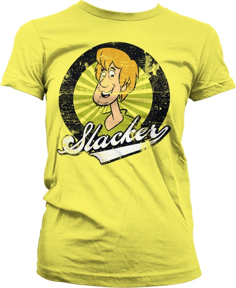 Scooby Doo Shaggy The Slacker Girly Tee Damen T-Shirt Gelb - Damen