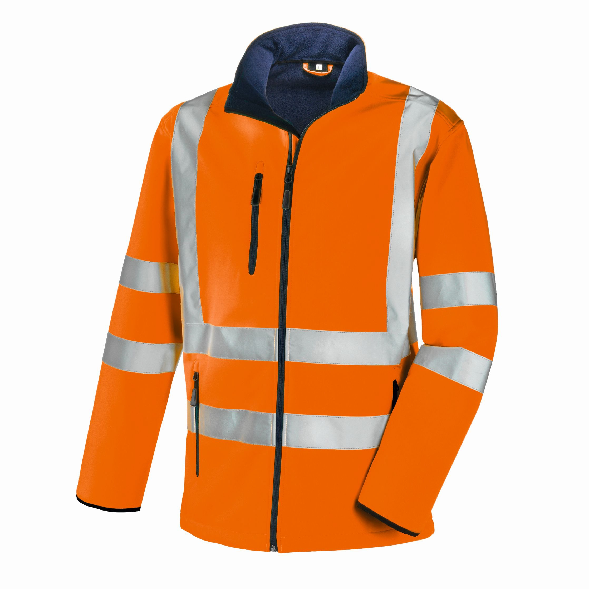 4PROTECT Warn-Wetterschutz-Softshell-Jacke Houston – Leuchtorange/leuchtgelb Für Herren