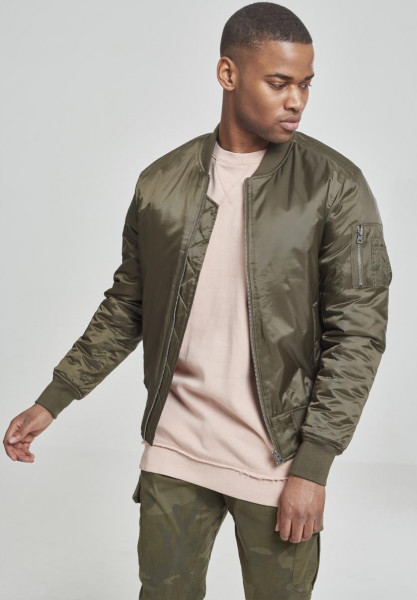 Urban Classics Bomber Jacke Basic Bomber Jacket Darkolive