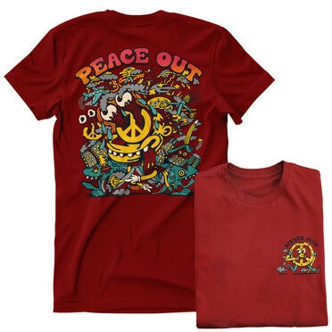 Acid Killer T-Shirt Peace Out T-Shirt DTR-1-KA006-DTF852