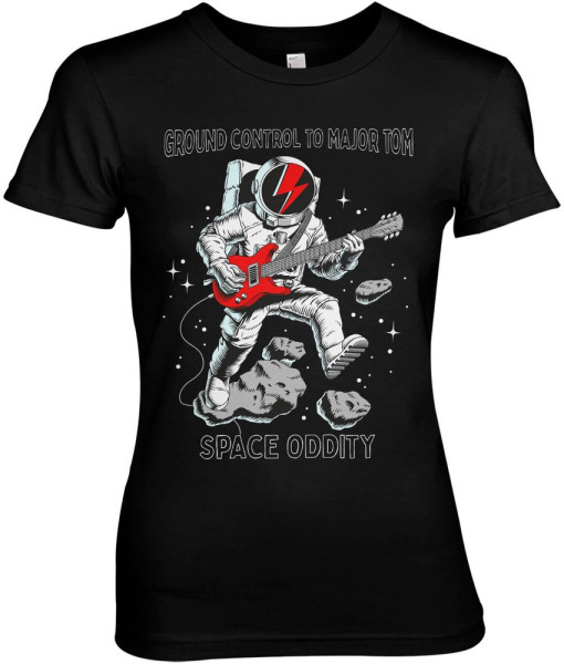 Space Oddity Girly Tee Damen T-Shirt Black