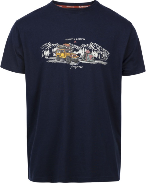 Trespass T-Shirt Horton Casual Printed Tshirt Navy-S