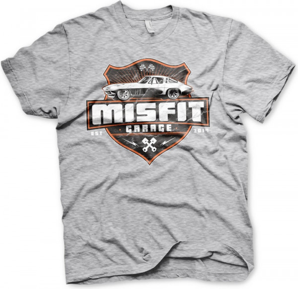 Misfit Garage Vette T-Shirt Heather-Grey