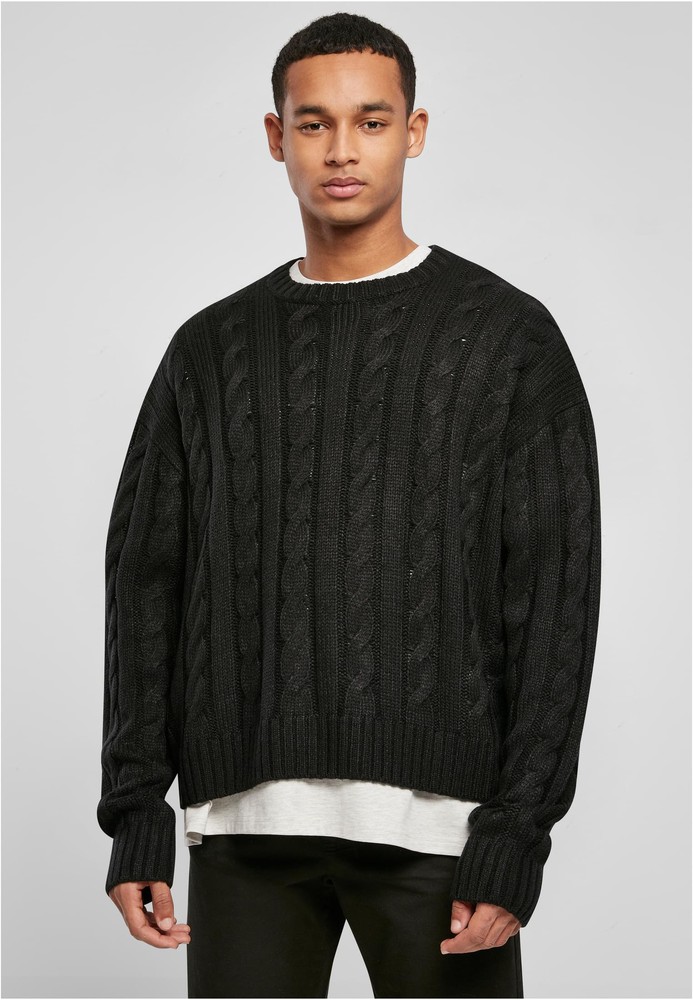 Urban Classics Sweatshirt Boxy Sweater Schwarz - Herren / Unisex