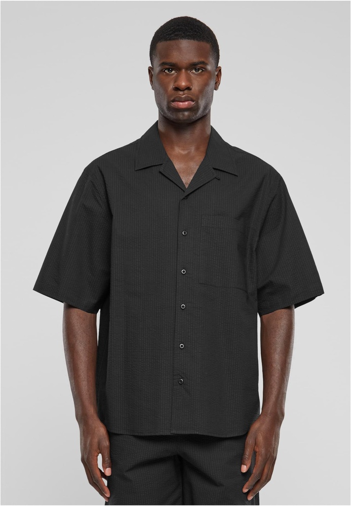 Urban Classics Hemd Relaxed Seersucker Short Sleeve Shirt TB6409 - Herren / Unisex