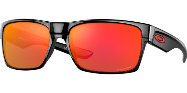 Oakley Sunglasses Two Face Pol Black W/Prizm Ruby