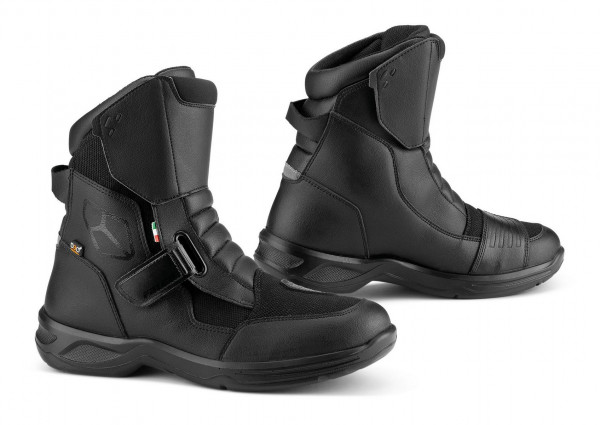 Falco Motorrad Schuhe / Stiefel Land 2 Wasserdicht Black