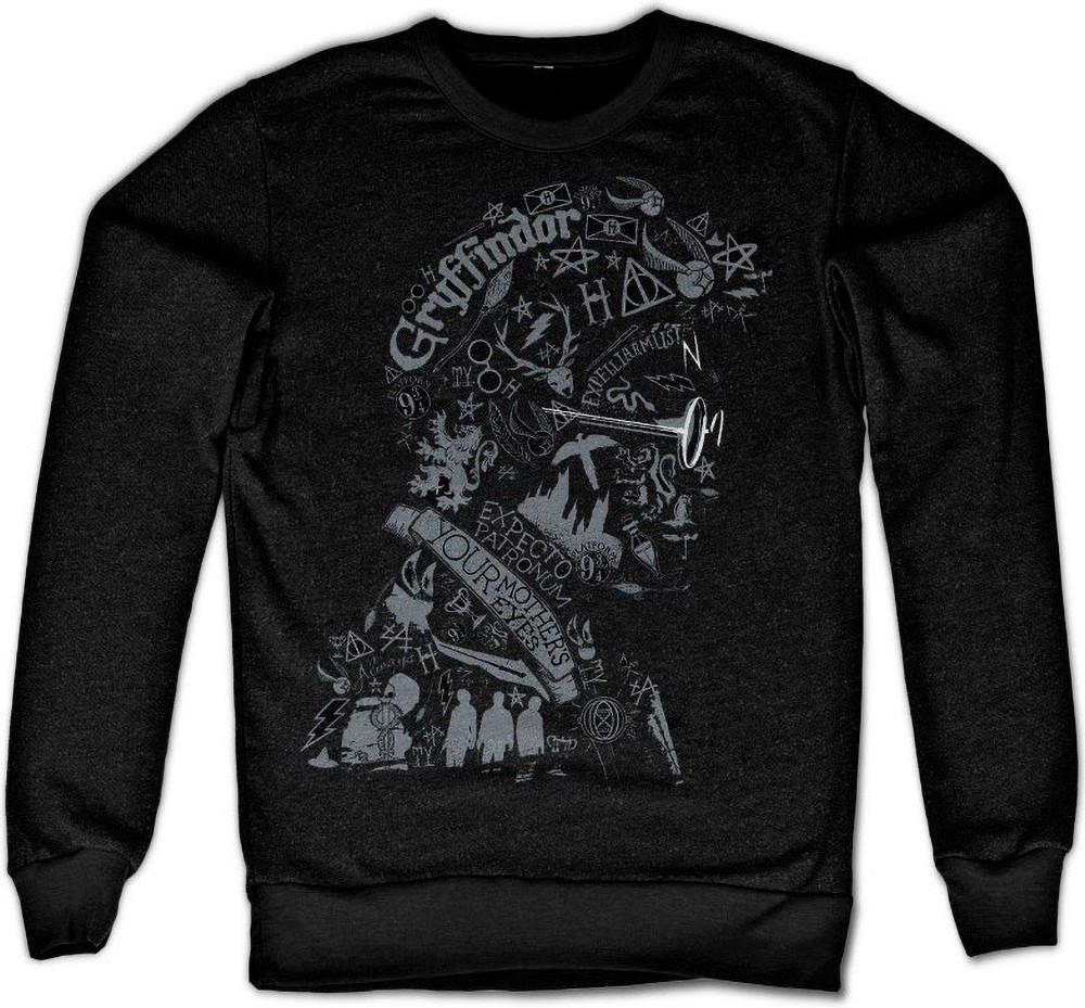 Harry Potter Wordings and Symbols Sweatshirt Schwarz - Herren / Unisex