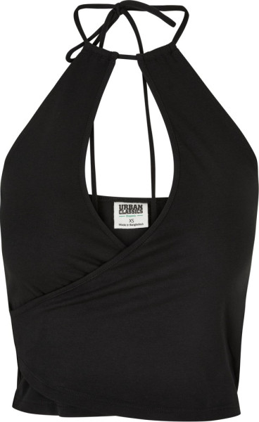 Urban Classics Damen Ladies Short Wraped Neckholder Top