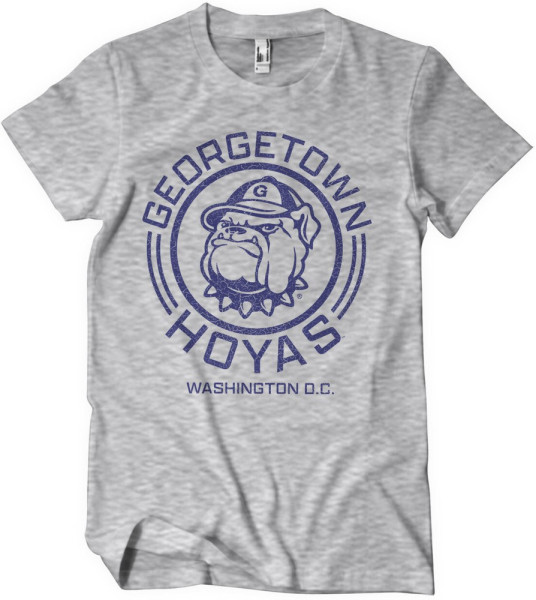 University Of Georgetown Hoyas Washington T-Shirt Heather-Grey