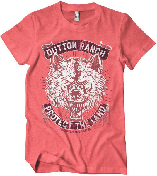 Yellowstone Dutton Ranch Protect The Land T-Shirt Red-Heather