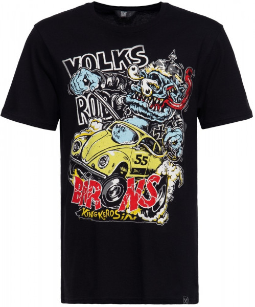 King Kerosin Regular Fit T-Shirt mit Frontprint KK4215353394 Schwarz