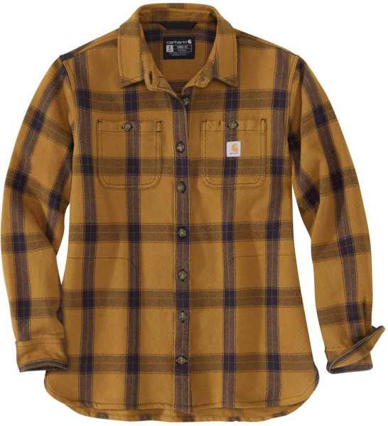 Carhartt Damen Hemd Heavyweight Twill L/S Plaid Shirt Carhartt® Brown