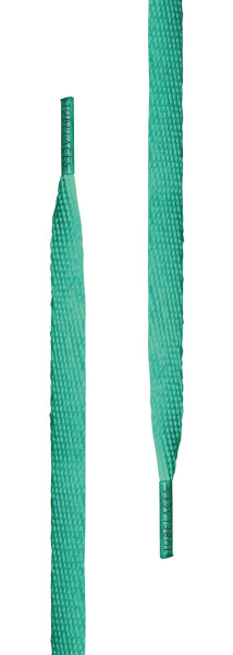 Tubelaces Schnürsenkel White Flat Turquoise