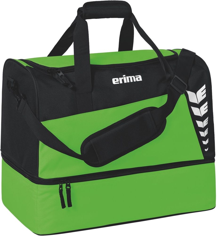 Erima Six Wings Sporttasche Mit Bodenfach 23-0168 Grün/Schwarz-M - Herren / Unisex