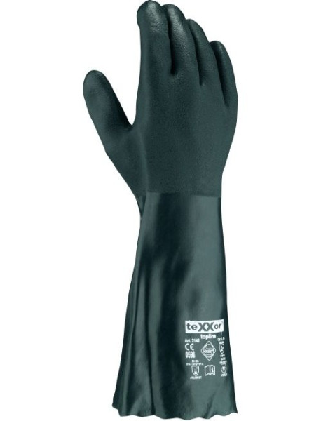 teXXor Topline Chemikalienschutz-Handschuhe Pvc Grün (12 Stück) 2142